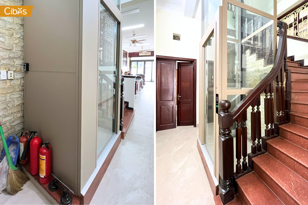 thang máy gia đình không hố pit